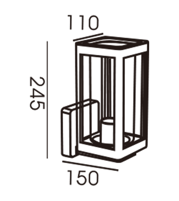 110 Clúdach Gloine Bun os cionn Balla Lampa HR60122 110 Clúdach Gloine Bun os cionn Balla Lampa HR60122