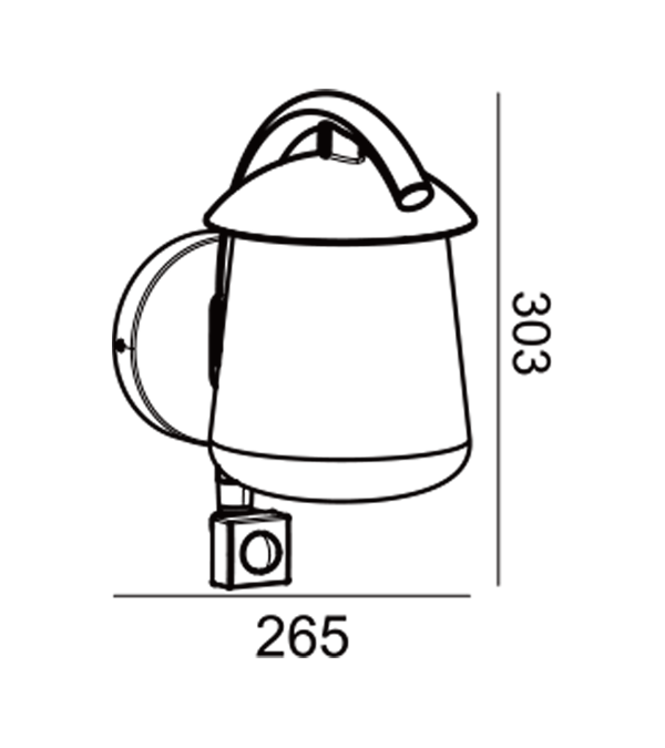 Parrot Bend Flat Top Gloine Ionduchtúcháin Balla Lampa HR60673S Parrot Bend Flat Top Gloine Ionduchtúcháin Balla Lampa HR60673S