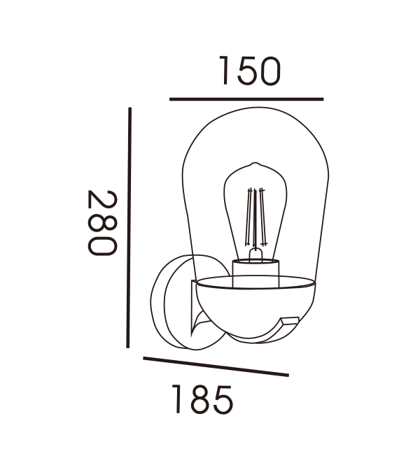Lampa Balla Gloine Ceann Roicéid HR60111 Lampa Balla Gloine Ceann Roicéid HR60111