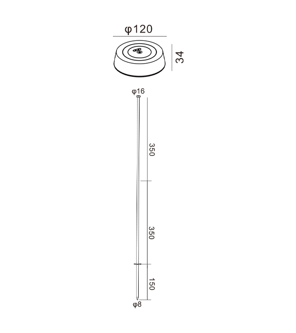 735 Lampa Ard-Áite In-athluchtaithe HR95054-735 735 Lampa Ard-Áite In-athluchtaithe HR95054-735