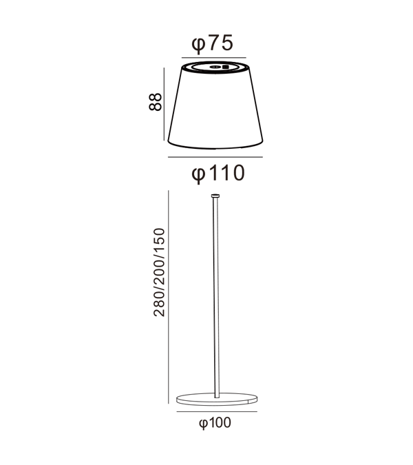 Lampa Rechargeable le Scáthaigh HR95042-365 Lampa Rechargeable le Scáthaigh HR95042-365