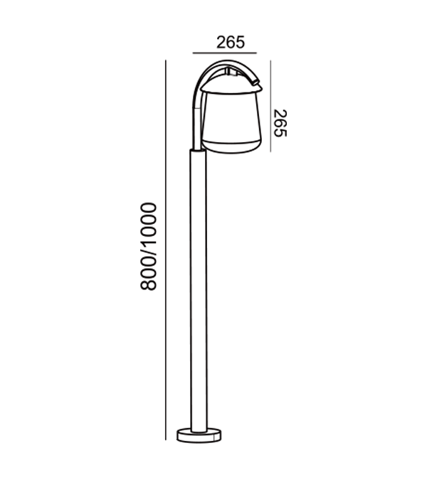 Parrot Flat Top Glass Garden Light HR60701-800 Parrot Flat Top Glass Garden Light HR60701-800