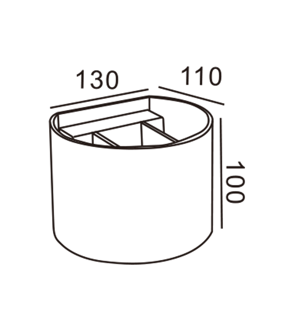 100 Babhta Faoi stiúir Bi-Treorach Dimming Wall Light HR60431-LED 100 Babhta Faoi stiúir Bi-Treorach Dimming Wall Light HR60431-LED
